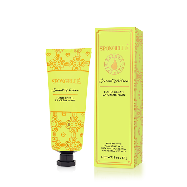 Spongellé Coconut Verbena hand cream in its box